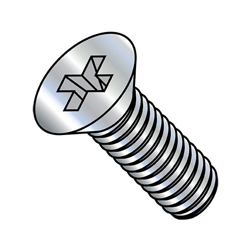 8-32X2 Phillips Flat Machine Screw Fully Threaded Zinc (Pack Qty 2,500) BC-0832MPF